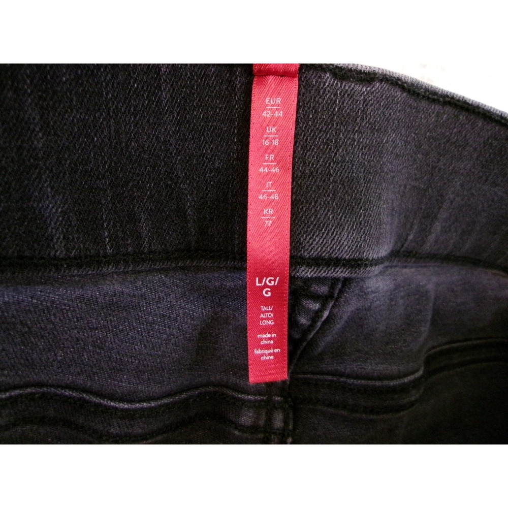 Spanx Ankle Straight Leg Jeans Washed Black Tall Large 20355T - Picture 6 of 8